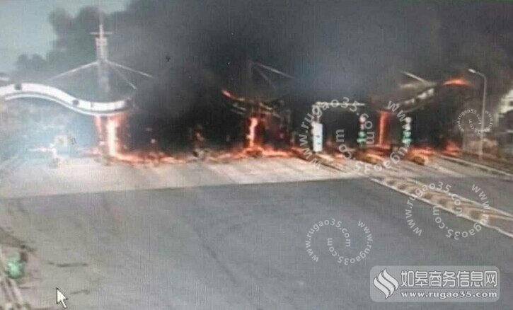 浙江常山货车起火引燃G60高速收费站现场曝光 曝货车为什么起火引燃收费站