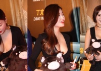 孫敬媛電影《壞蛋必須死》首映秀事業線 身穿黑色深V長裙露豪乳