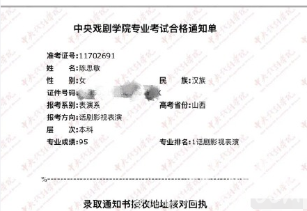 陈思敏上戏中戏第一名 网友夸赞像俞飞鸿和小宋佳