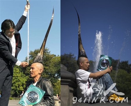 【图】世界上最高的莫西干头,15年成就113厘米莫西干发型,太雷人了